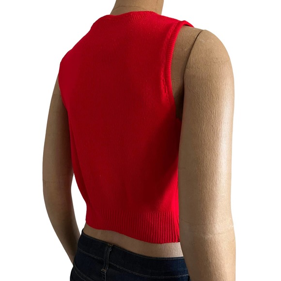 Vintage Bohemian Cropped Sweater Vest with Embroidery - Picture 8 of 13